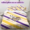 football Logo Pattern Bedding Quilt Set Quilt Cover Pillowcase Home Decoration Birthday Gift (1*duvet cover+ 2*pillowcase, without core)