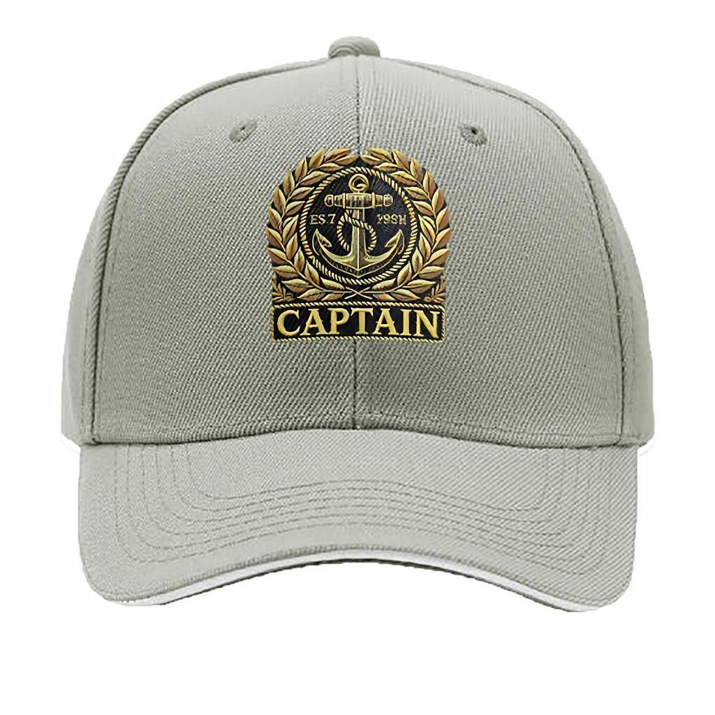 Vintage Metal Captain Anchor Laurel Nautical Badge Hip Hop Hat Fashion Outdoor Sports Sandwich Baseball Cap