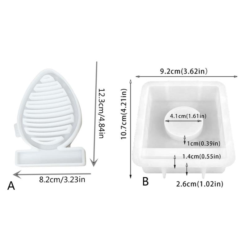 Eggs Shaped Candle Holder Molds with Base for Festival Decorations Candle Holder Tealight Holder Table Ornament