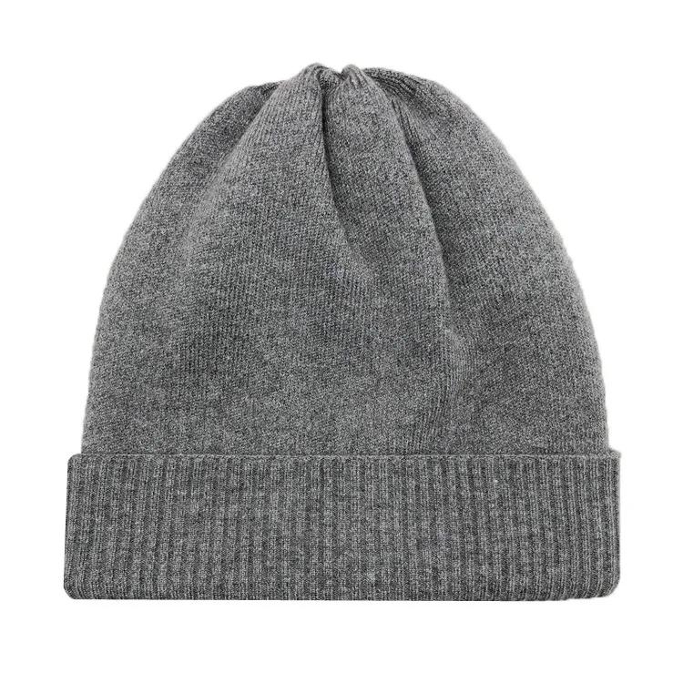 Winter Rolled Edges Beanies Hats For Women Men Casual Warm Knitted Hat Unisex Soft Bonnet Skullies Hip-Hop Caps Female Ski Cap