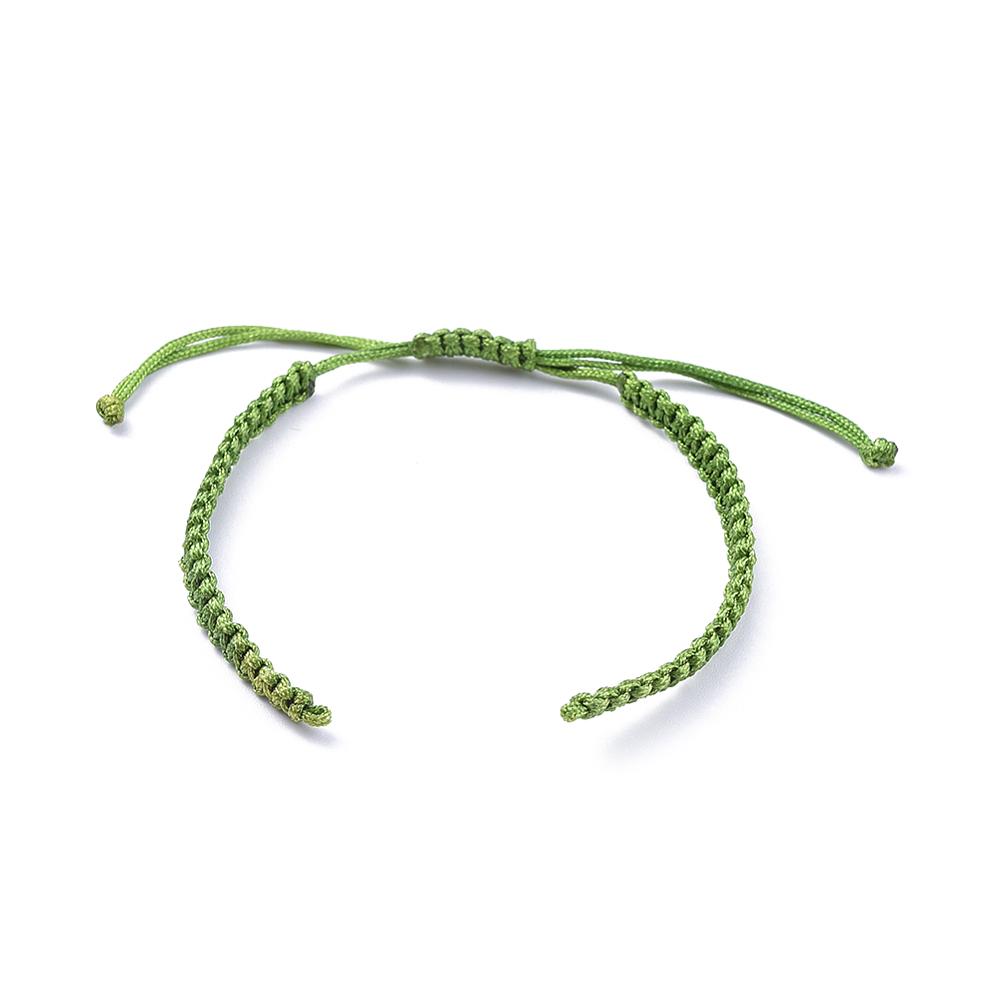 50pcs Multicolor Adjustable Braided Nylon Twisted Cord Bracelet Making Chinese Knot Bangle DIY Jewelry Findings 1¬1.55cm Long