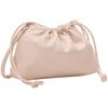 Calvin Klein Cute Drawstring Letter Embossed Pouch Bag Women Shoulder Bag Eggshell-Yellow DH3771-MTR