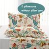 Vibrant Mushroom Plant Print Duvet Cover Set Soft Comfortable Machine Washable Floral Design For Bedroom Dorm