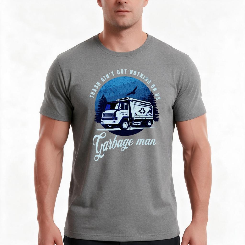 Garbage Unisex And Garbage Truck Driver Retro Vintage Style TShirt Summer Casual Cotton Tee Oversized Streetwear Tops