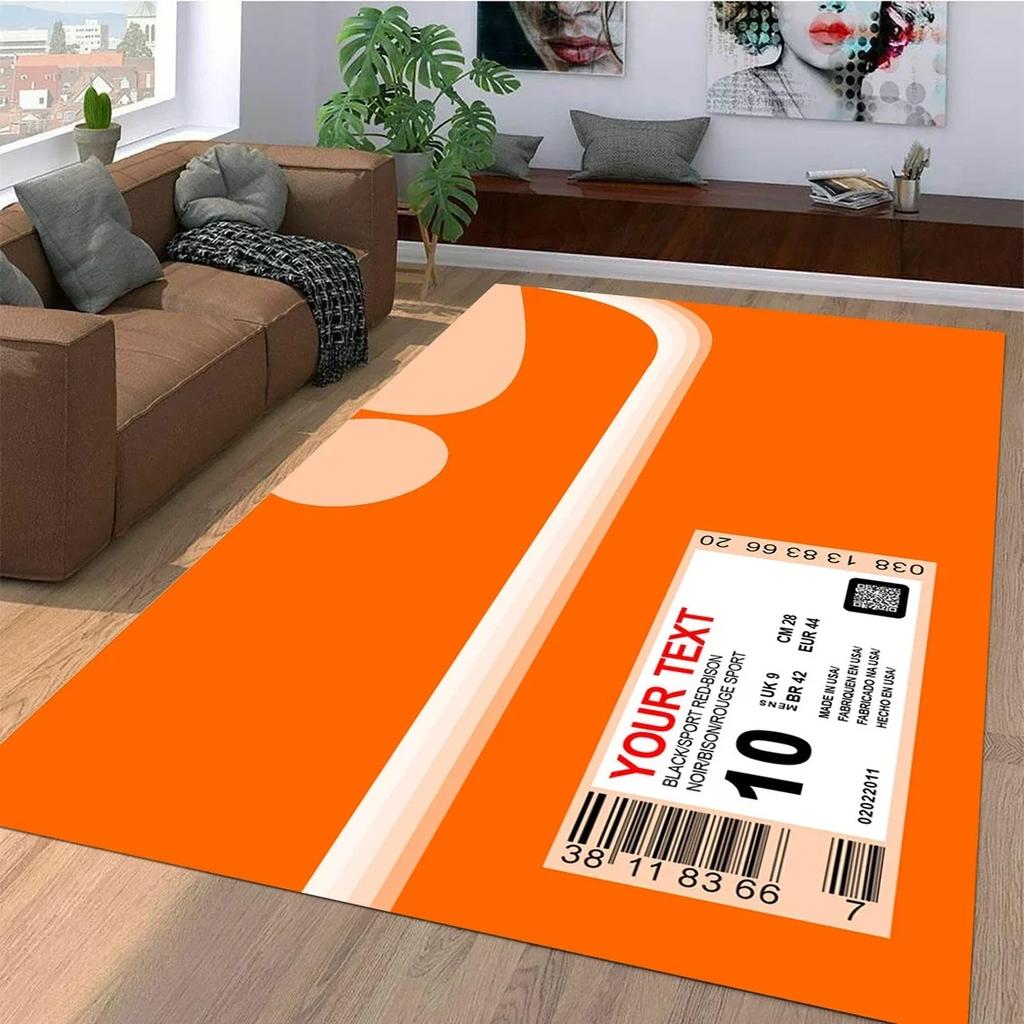 Modern Sneaker Inspiration Carpet for Bedroom Living Room Decor NonSlip Comfy Rug Unique Gift Idea for Him Boys Teens Decor INS