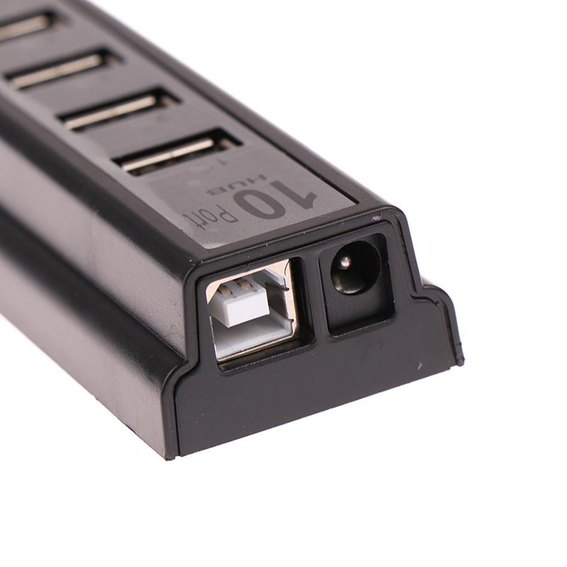 Netzteil USB-Ladegerät Hub-Adapter Hi-Speed ​​Multi Hub 10 Port für PC Laptop
