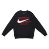 Nike Embroidered Swoosh Crew Neck Sweatshirt Men Tops Black CJ4872-010