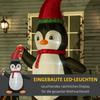 Inflatable Christmas Decoration, 2.5 M Inflatable Christmas Penguin with 3 LED Lights, 162 X 100 X 250 Cm, Multicoloured
