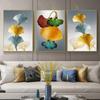 3 Lianjia Decorative Painting - Abstract Leaves (Draw 40cm * 60cm * 3PCS)