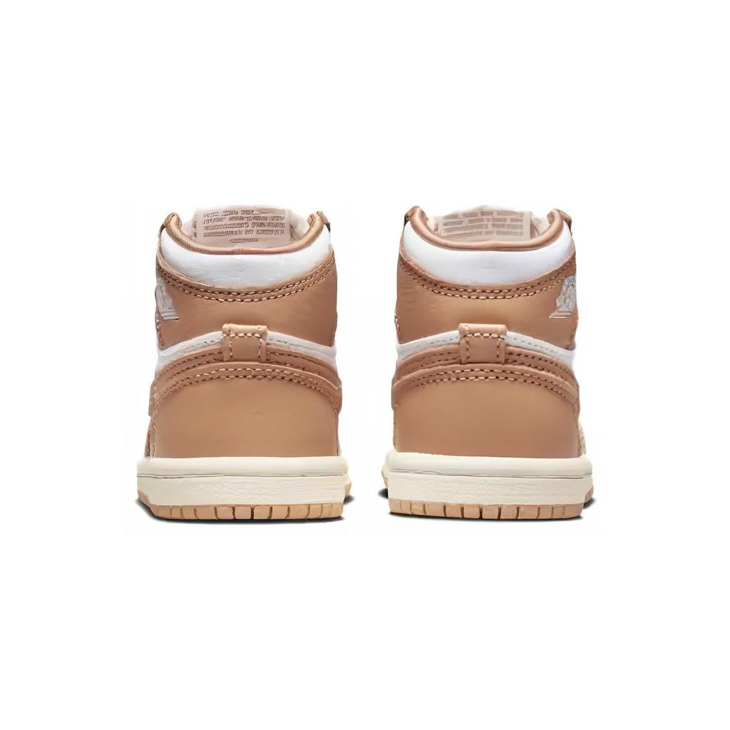 Air Jordan 1 Retro High OG TD Praline Baby Sneakers Tan White Sail FN6623-201