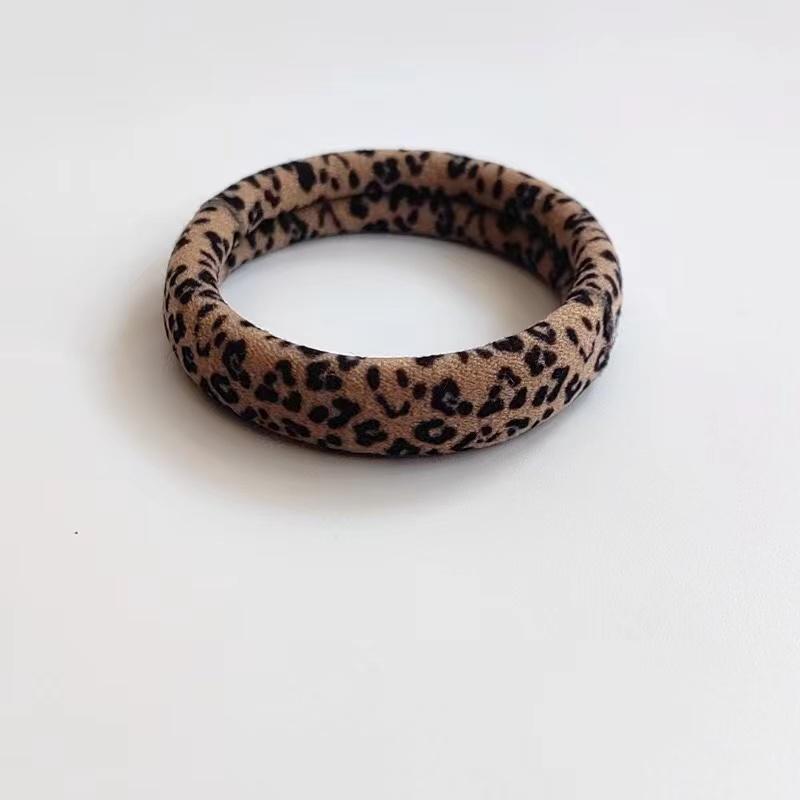 

10 шт. леопардовый принт высокоэластичные резинки для волос резинки для волос высокоэластичные держатели для хвоста для женщин и девочек кольца для волос веревочные аксессуары one size
