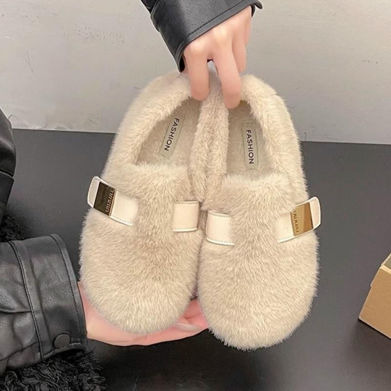 2025 Winter Wool Lamb Women Ballet Shoes Shallow Slip On Ladies Flats Mary Jane Outside Warm Soft Sole Women Shoes