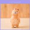 Wooden Cat Figurine Decor Handmade Gift For Cat Lovers Home Office Display