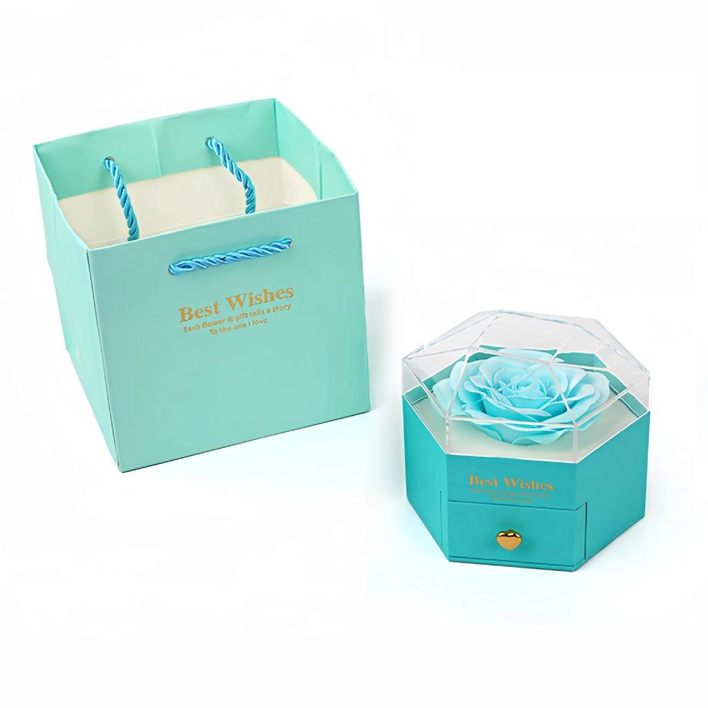 Portable Hexagon Flower Jewelry Organizers With Fashionable Florals Designs for Birthdays and Romance Celebration