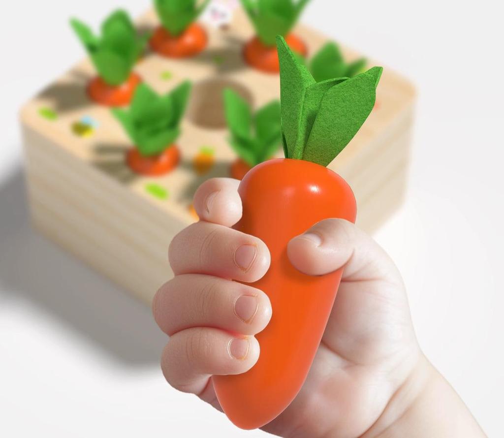 Goryeobaby Montessori Pulling Radish Toy - Early Education & Intellectual Development Tool for Children