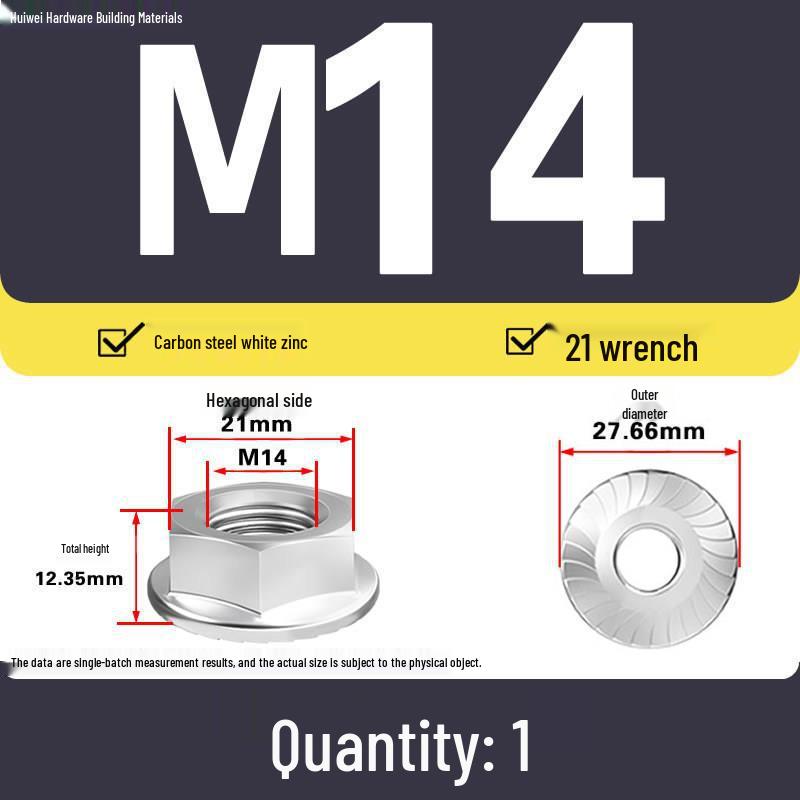 GB6177 Galvanized Hex Flange Nut with Anti-slip Teeth and Washer M4-M20