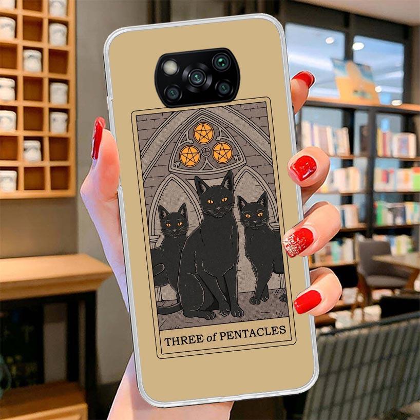 Tarot Card Cute Art Cats Cover Phone Case For Xiaomi Poco F7 Ultra X7 X6 X5 Pro M7 Redmi 15C 15 13C 13 12C 12 10C 10 9A 9C 9T 9