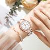 OLEVS Popular and Waterproof Mechanical Watch with Date Luminous and Ceramic White Women's Wristwatch, Stylish, Display, Dial, Bracelet,