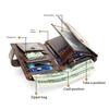Portofel Vintage Bărbați Piele Ecologică Blocare RFID Pliabil Scurt Minimalist Subțire Anti-Furt Suport Carduri de Credit Portofel Buzunar Față