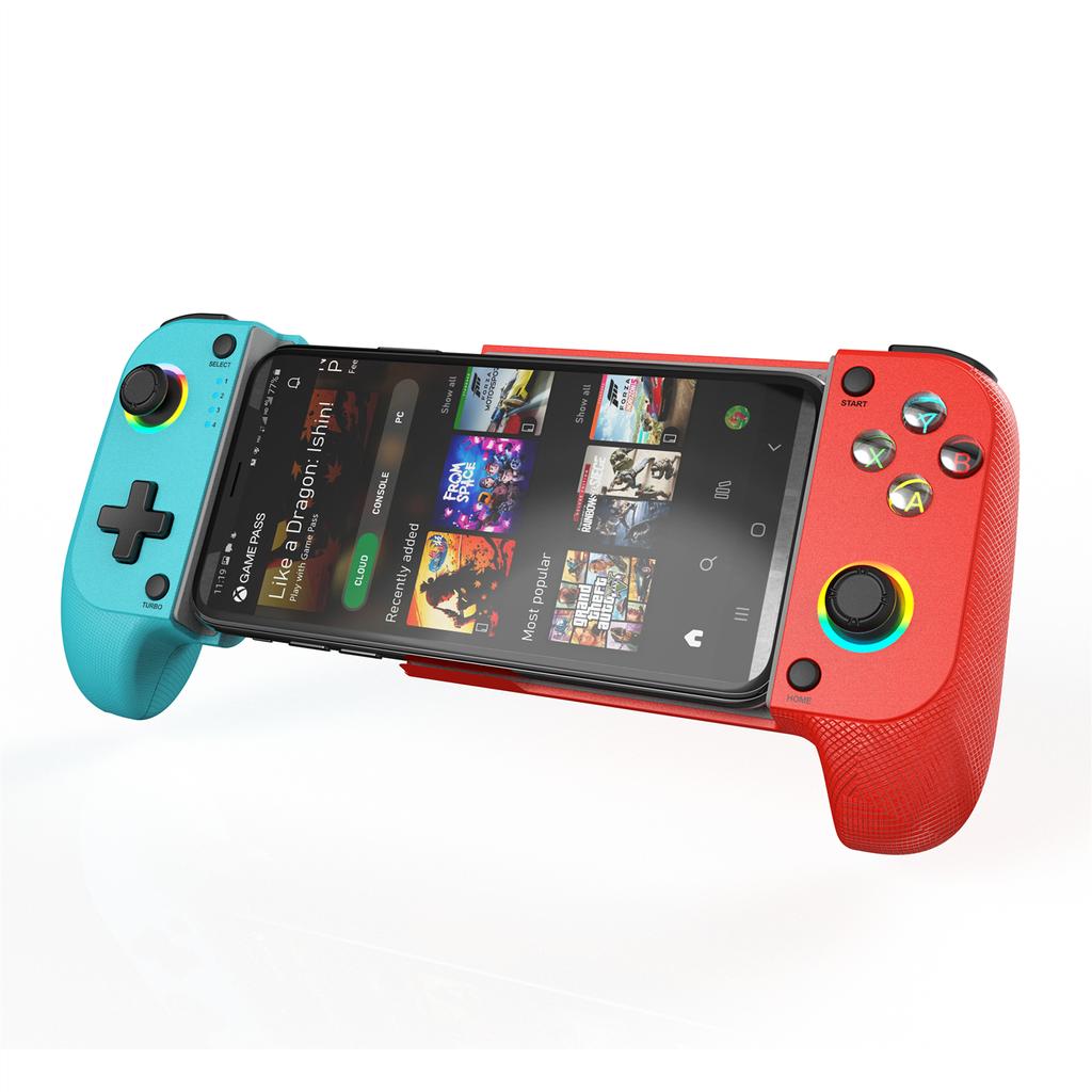 Controller di gioco mobile per iPhone e Android con luce RGB, supporta Play PS Remote Play, Xbox Cloud e altro ancora