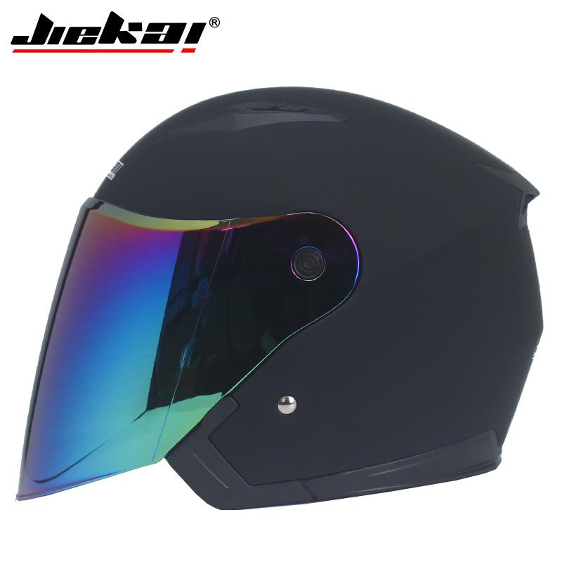 Genuine JIEKAI Helmet Motorcycle Motorbike Dual Lens Summer Winter Open Face Helmet Moto capacete para motocicleta casco516