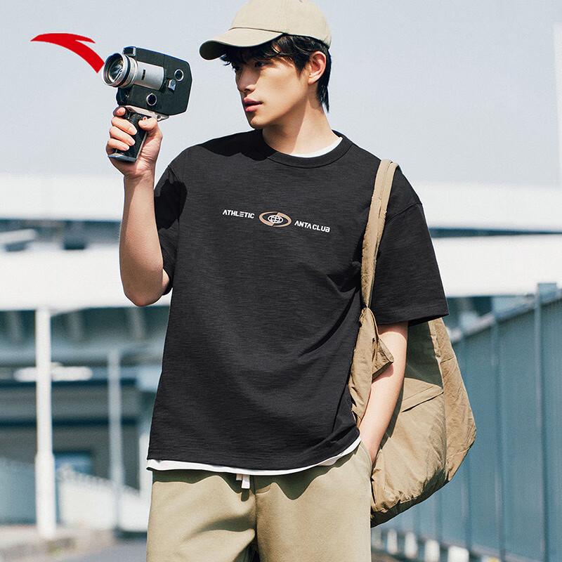 Anta Quick-Dry Breathable Cotton Blend Short Sleeve T-Shirt M