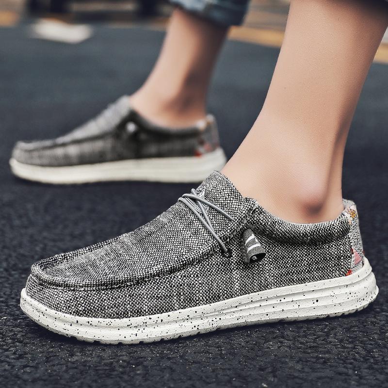 Scarpe Casual da Uomo in Denim e Tela da Esterno Scarpe Vulcanizzate Moda Stile Lusso Designer Traspiranti Sneakers Mocassini da Uomo 2024
