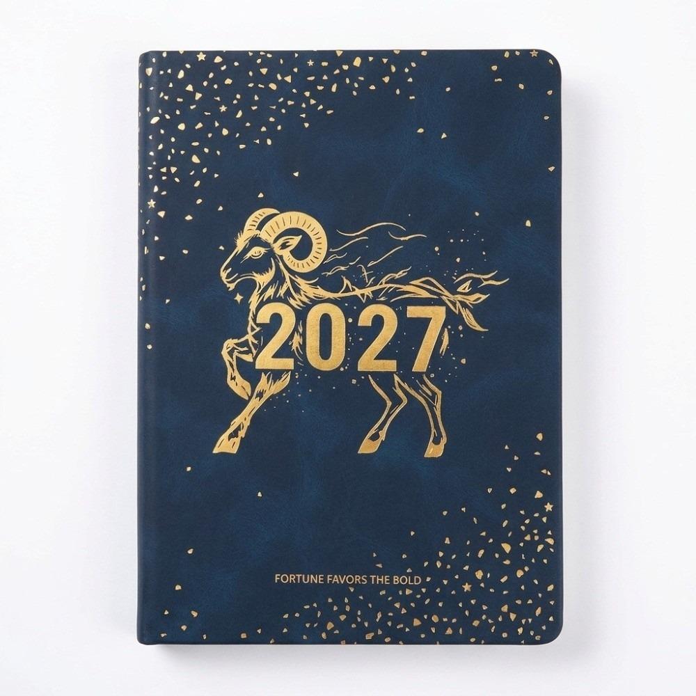 Chinese Zodiac Sheep Year Planner PU Waterproof New Year Daily Planner Calendar Diary  School