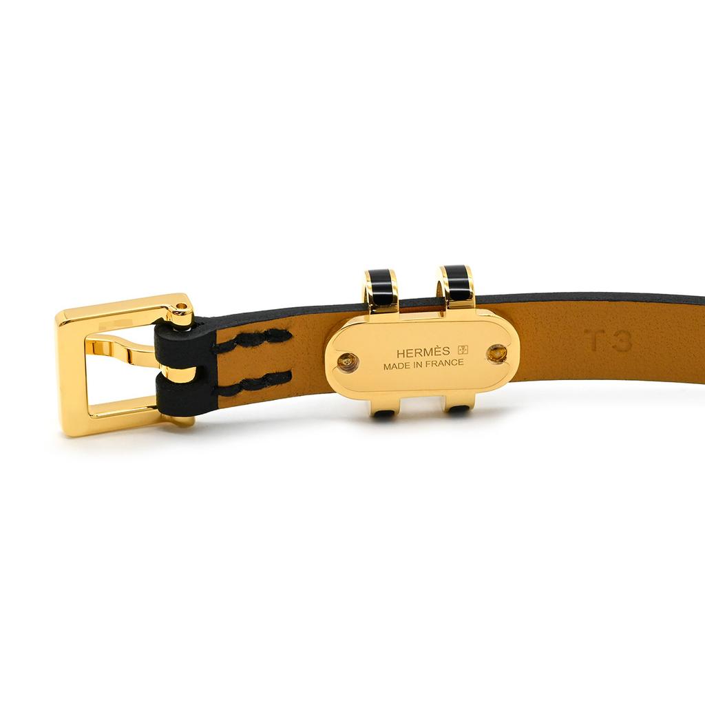 HERMES H500349 Pop ash Pop H Double Tourbracelet Vaux Swift/metal Array