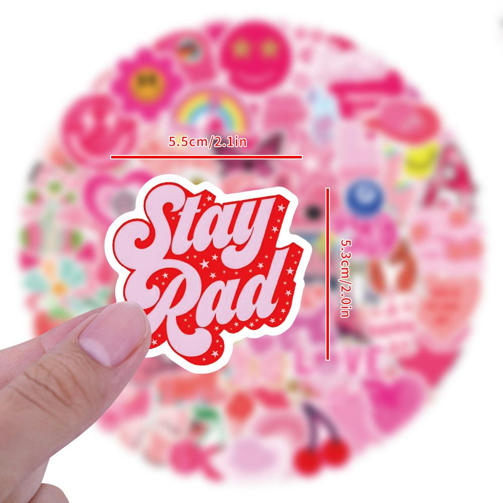 120 New Pink Pre-school Student Graffiti Stickers Suitcase Skateboard Notebook Water Cup Mobile Stickers
