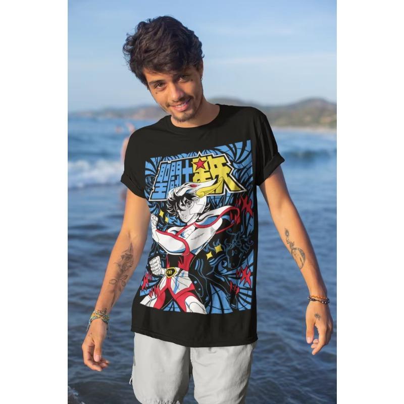 Trend Summer 2025 Cosplay Anime Saint Seiya Knights of The Zodiac Anime Manga Unisex Tshirt T-Shirt Soft Tee Streetwear