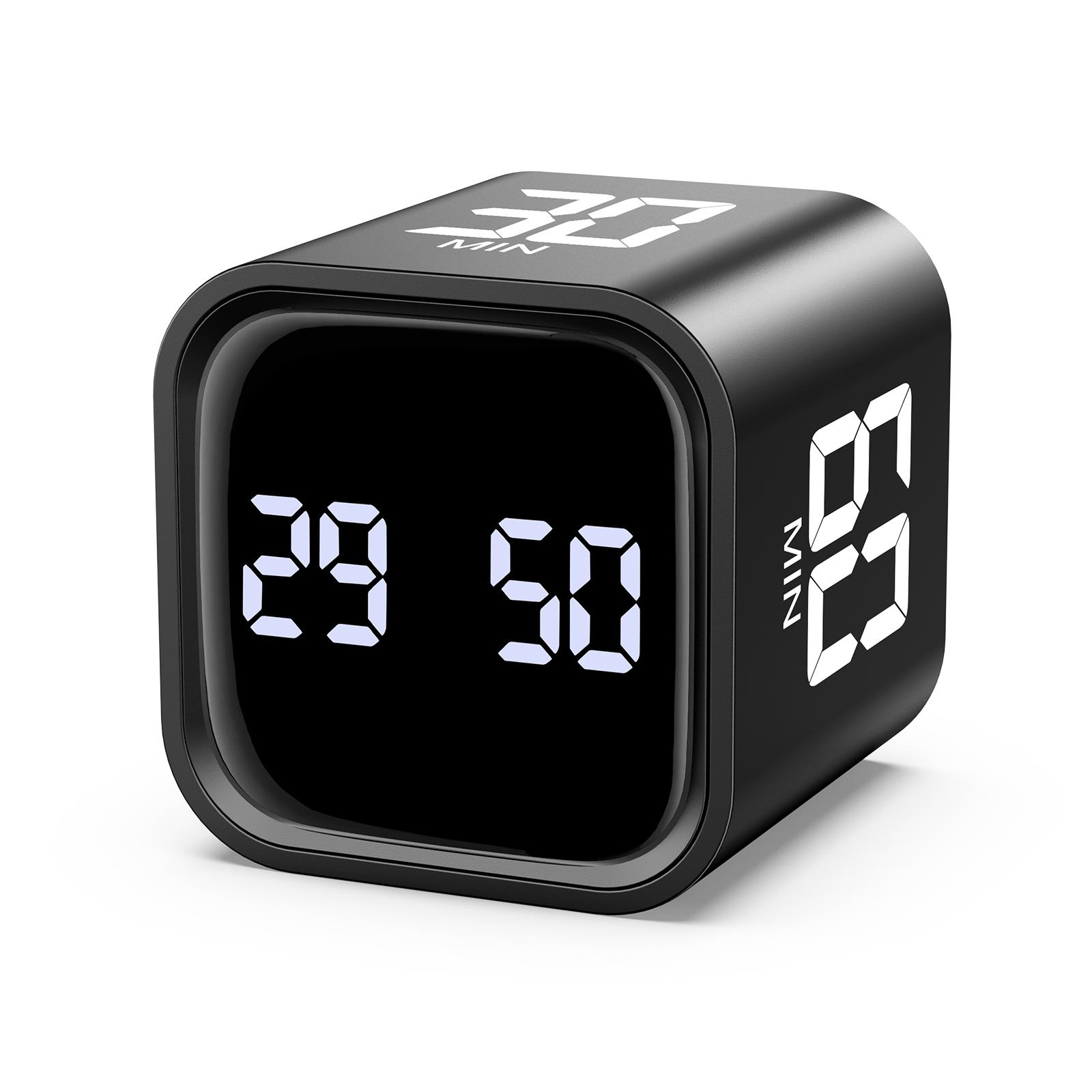 Cube Timer Productivity Timer Custom Countdown Gravity Sensor Flipping Timer for Tasks,Work,Study,Kitchen