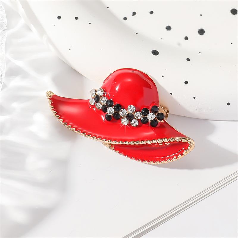Fashionable Personalized Red Hat Brooch