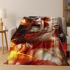 Classics God of War Kratos 3A Game Gamer Flannel Blanket,Warm and Cozy Soft Throw Blanket for Home Bedroom Bed Sofa Kid Gift