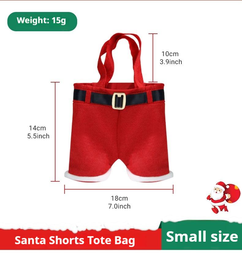 

Red Christmas Pants, Gift Boxes & Bags Candy, Hand-held Wine Bottle Bags, Santa Claus Full of New Year Decoration Room 1PCS