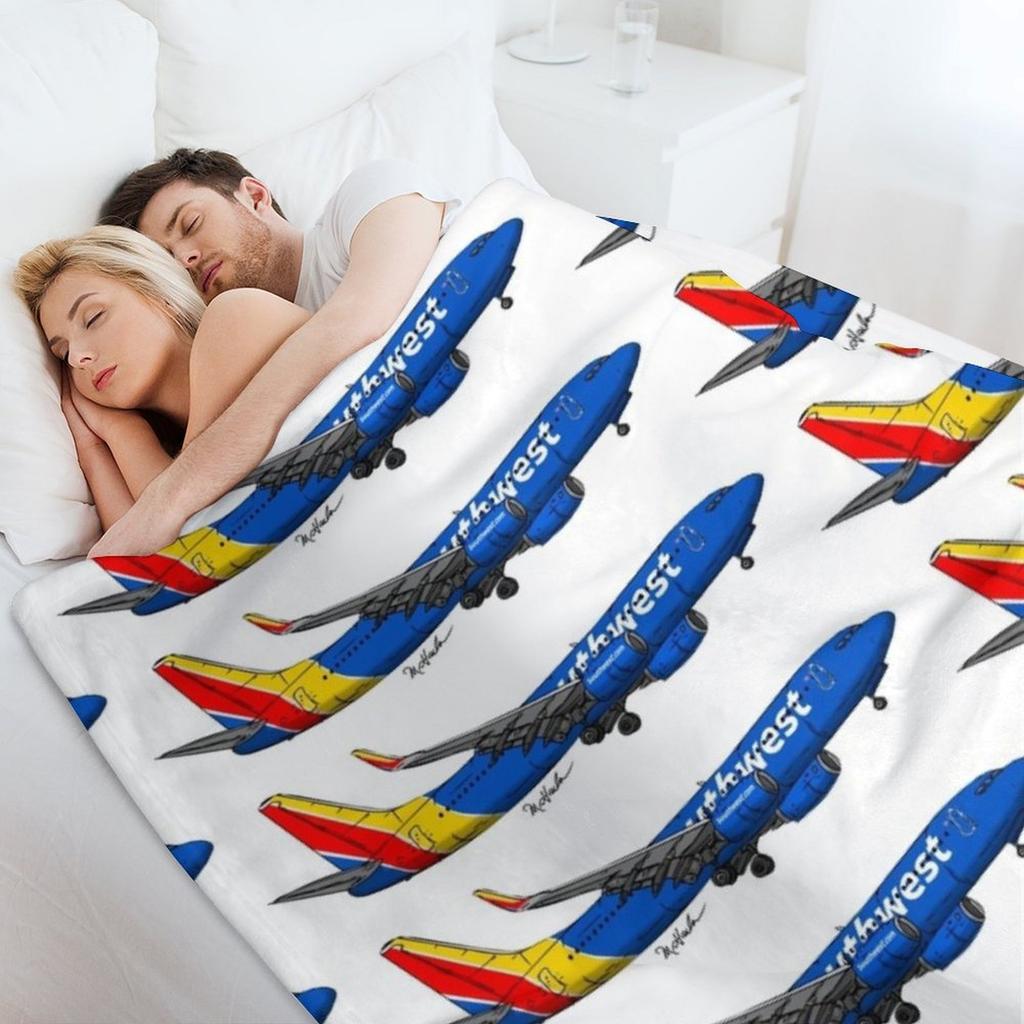 Being 737 Southwest Throw Blanket Summer Vintage Polar Custom Blankets