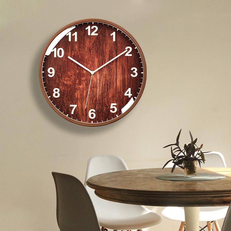 European Classic Luxury Art Deco Retro Vintage Plastic Quartz Analog Wall Clock for Home Decoration