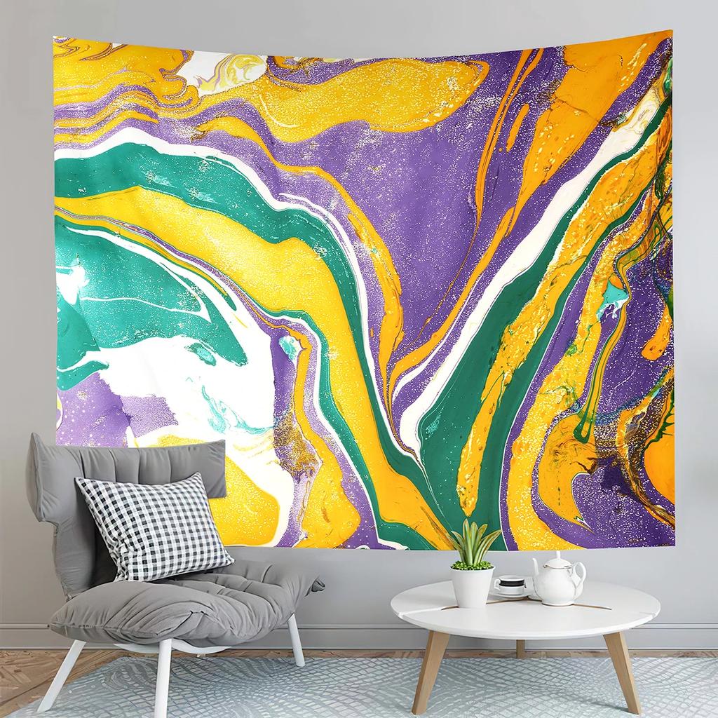 Marbling Tapestry Blue Pink Watercolor Tapestry Abstract Style Tapestry Wall Hanging Tapestries Bedroom Home Living Room Dorm