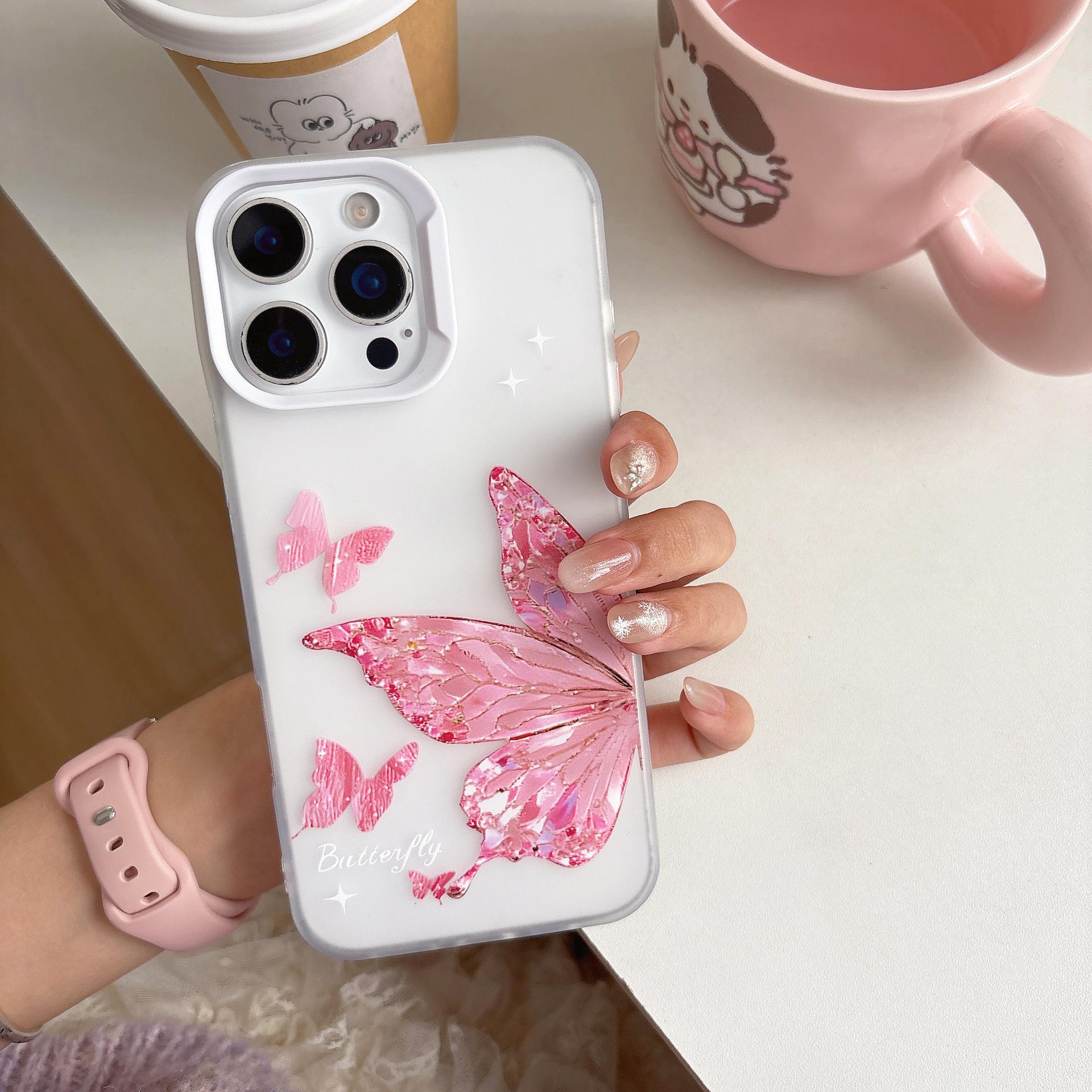 

INS Butterfly Phone Case for iPhone 17 Pro Max and iPhone 14/13 - Soft, Stylish Design 12 Pro Max