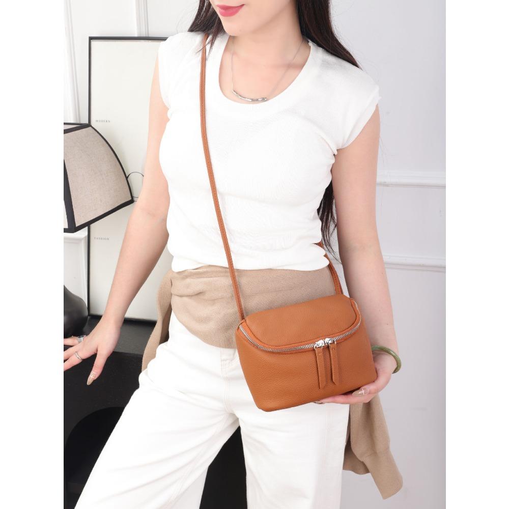 Cowhide Women's Bag Shoulder Crossbody Versatile Young Women's Bag Fashionable Large-capacity Soft Leather Bag Apple Bag Genuine Leather