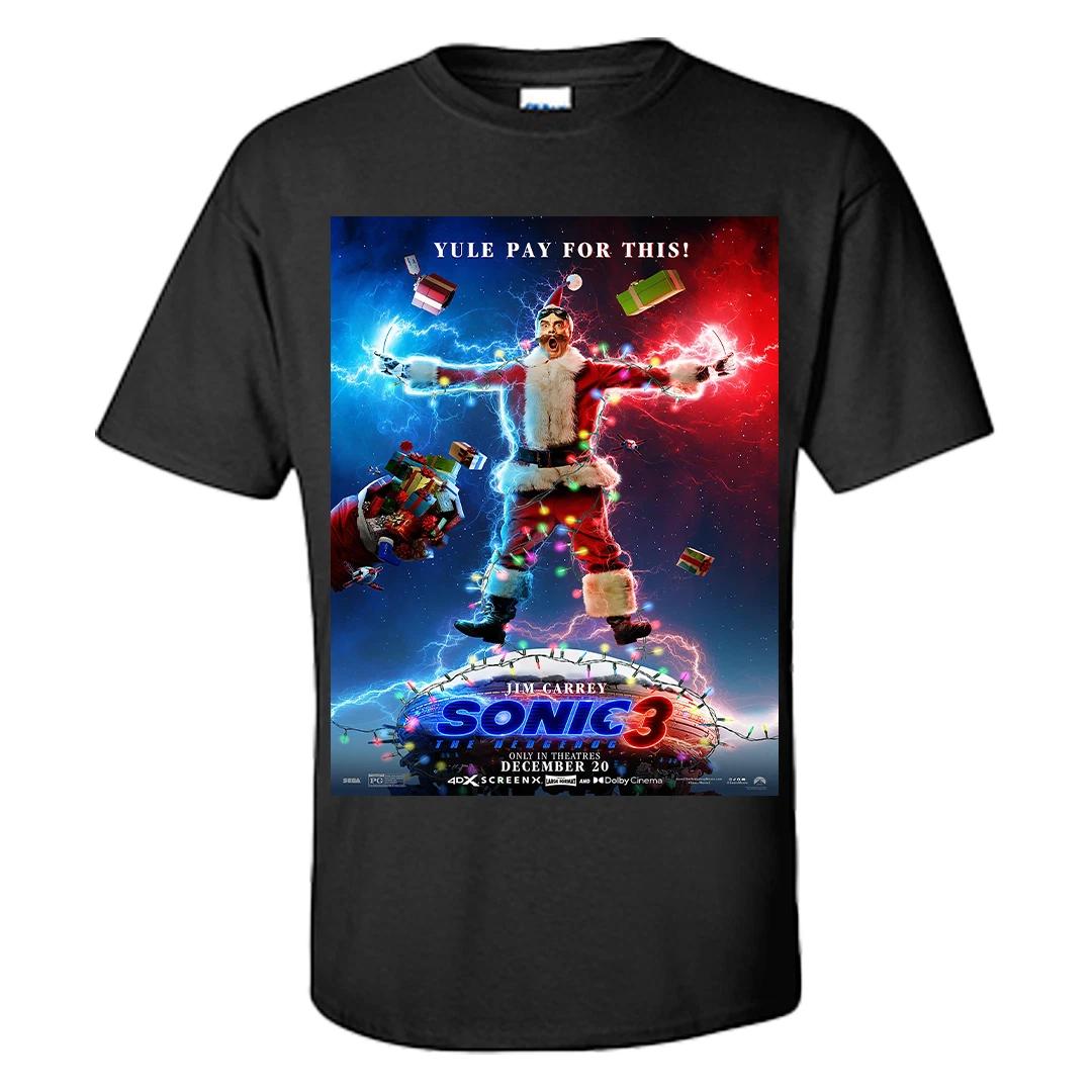 

Sonic The Hedgehog 3 T Shirt Sonic Christmas Vacation Parody Poster Shirt S-3XL 3XL