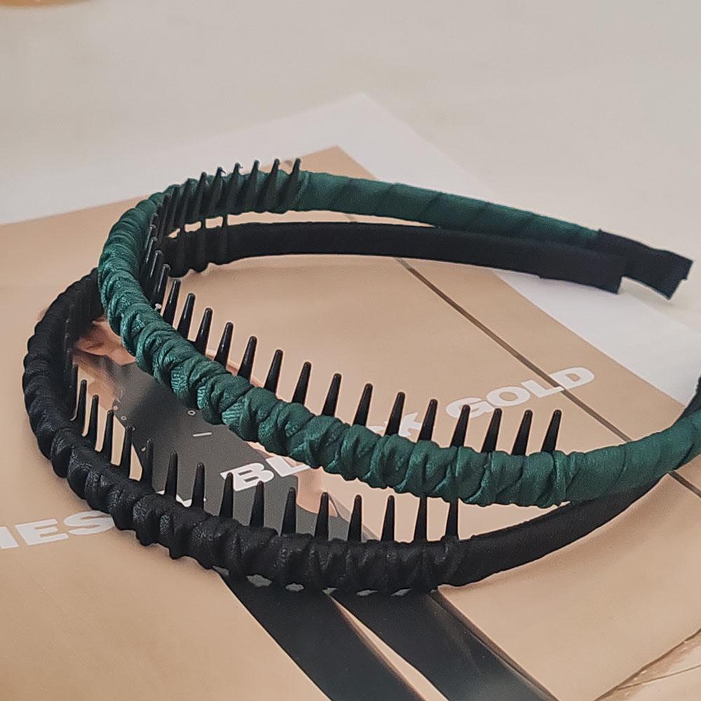 2pc Cute Plastic Black Brown Toothed Anti-skid Headband Women Girls Hair Bands Elegant Washface Hairband Hair Accessories