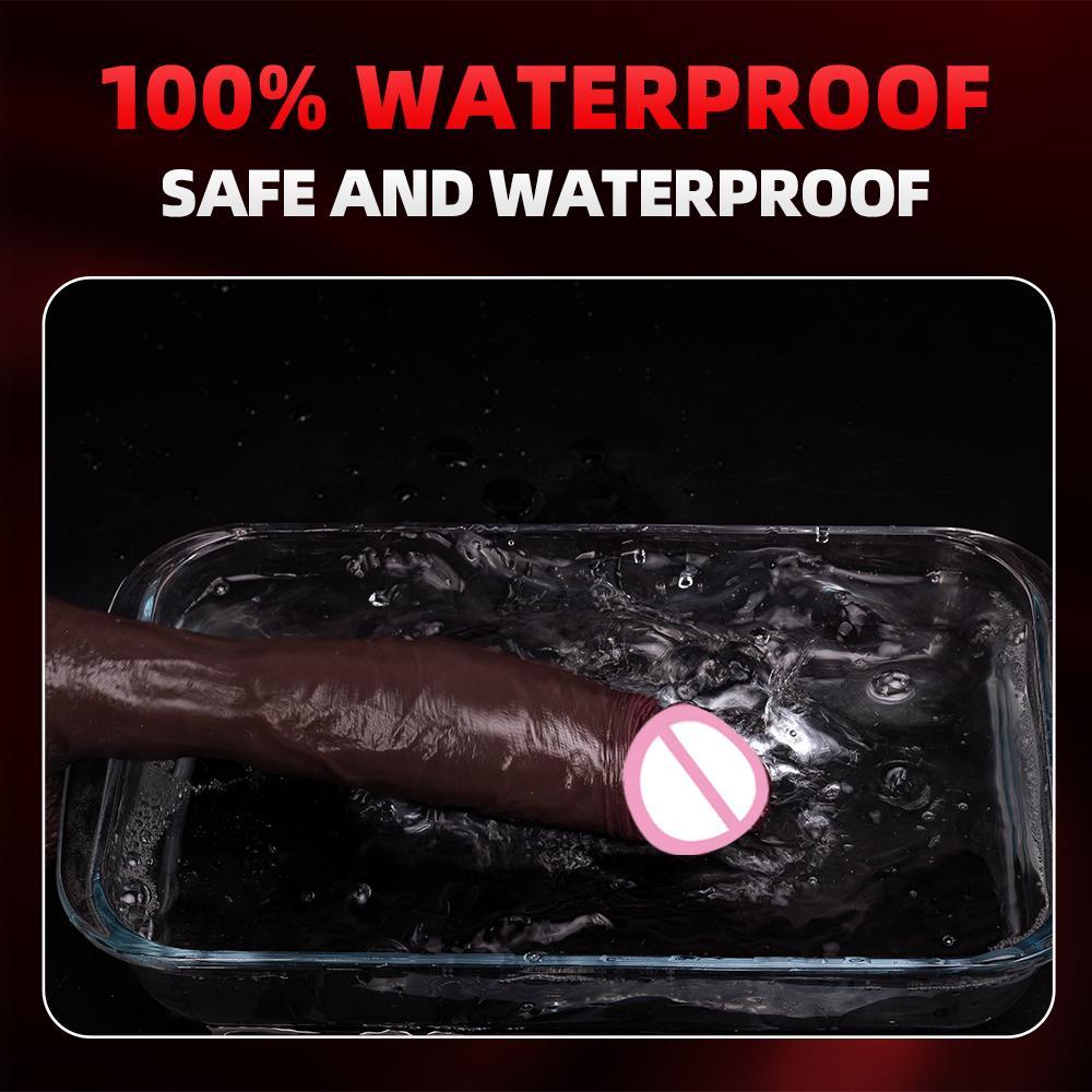 Thrusting Dildo Black Dick Elescopic Vibrating Dildo Vibrator Heating Sex Toy G-Spot Anal Stimulation Vibrating For Women