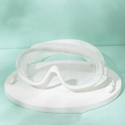 Gafas de natación de silicona con montura grande y tapones para los oídos para hombre y mujer, gafas profesionales antivaho de alta definición, accesorios para natación