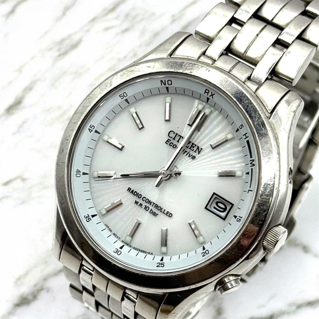 Good Condition Working Item CITIZEN Citizen Eco Drive Solar Silver Men s