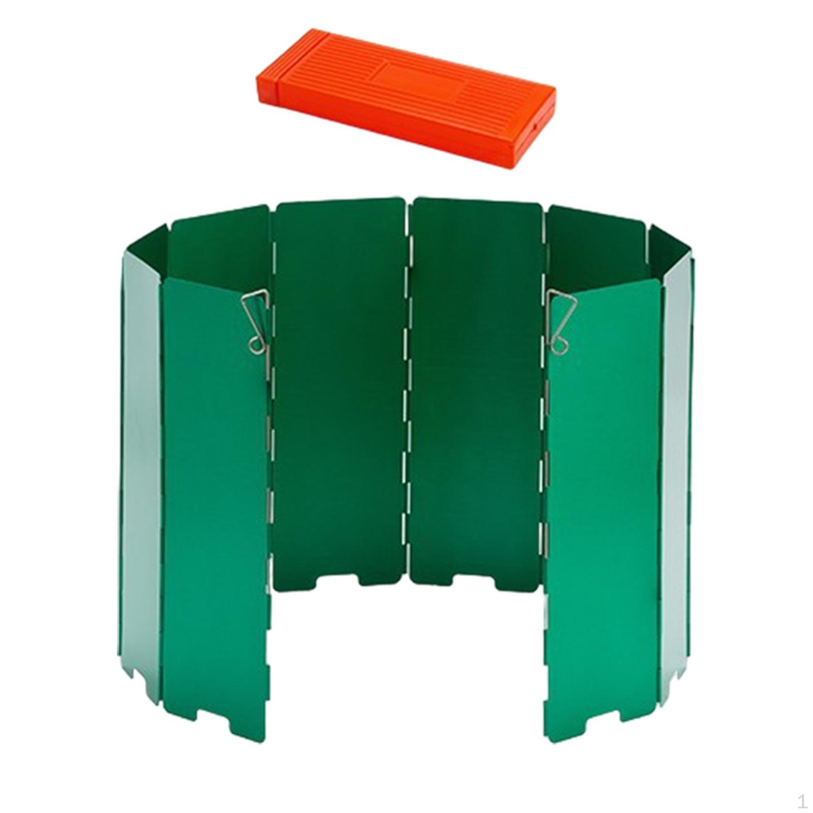 

Лабораторна плита Вітрове скло Захист від вітру Складаний портативний з мішком для зберігання Відтінок лобового скла для Green