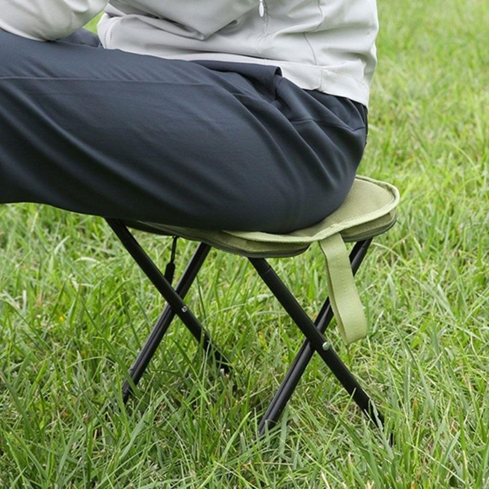 Solid Color Portable Zipper Campstool Ultra-light Outdoor Picnic Bench Folding Stool  Train