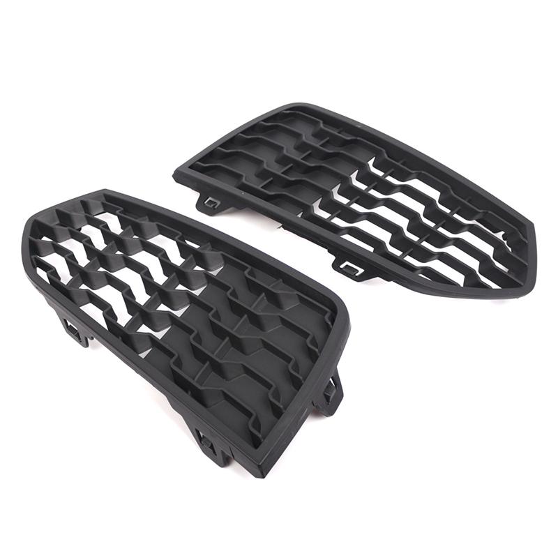 For BMW F22 F23 M Sport Front Bumper Fog Light Grille Mesh Trim Cover Bezels Car Replacement Accessories
