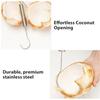 Coconut Opener Tool Set Food Grade Stainless Steel Coco Opener Shell Puncher Coconut Hole Maker Puncher Easy To Open