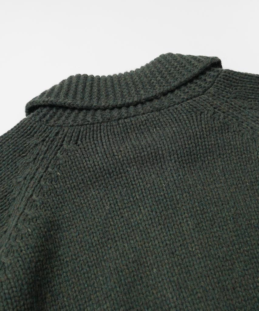 Frizmworks Heavy Cowichan Zip Up Cardigan _ Forest Green